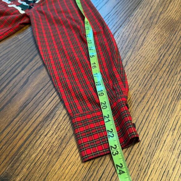 Vintage Karen Scott Sport Scottish Terrier Plaid Christmas Button Down Women M - Picture 9 of 9